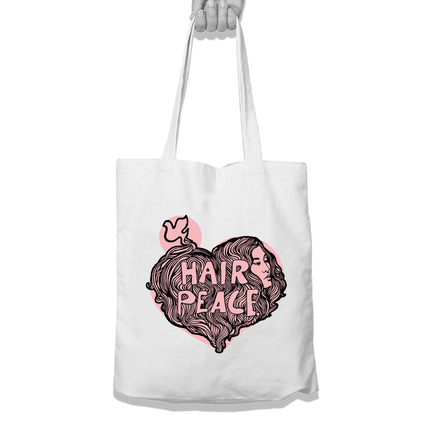 HAIR PEACE tote bag black or white