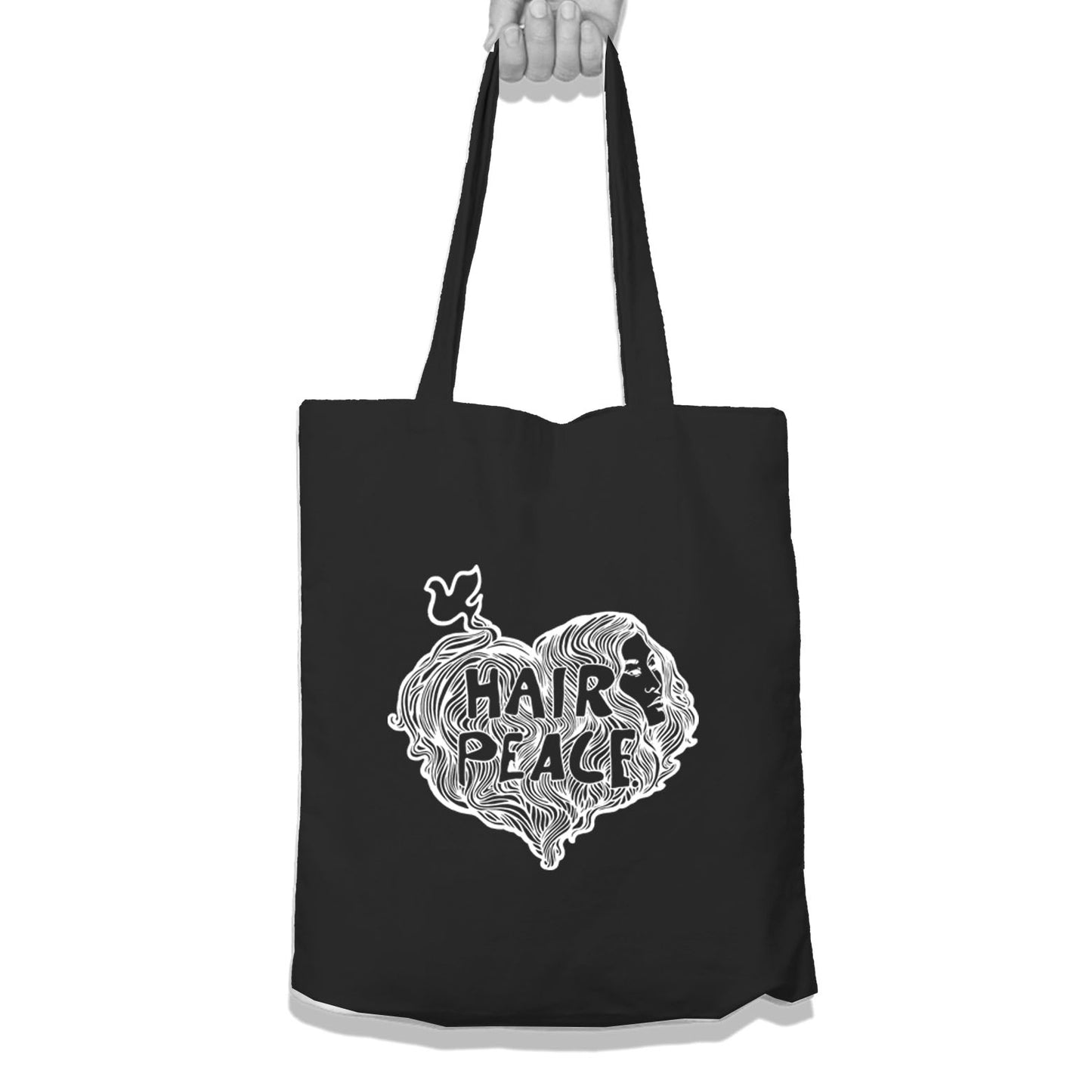 HAIR PEACE tote bag black or white