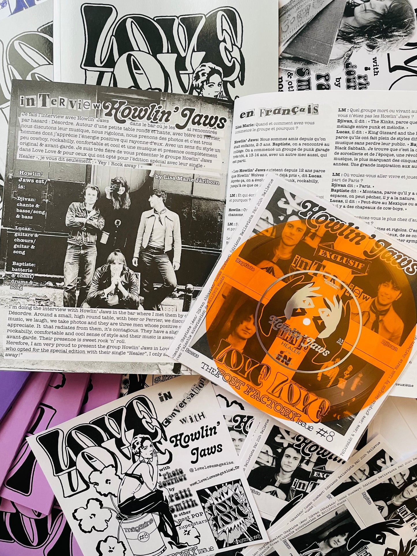 A Rarity! Love Love magazine #8 - silver & purple (incl. Howlin' Jaws flexi disc)