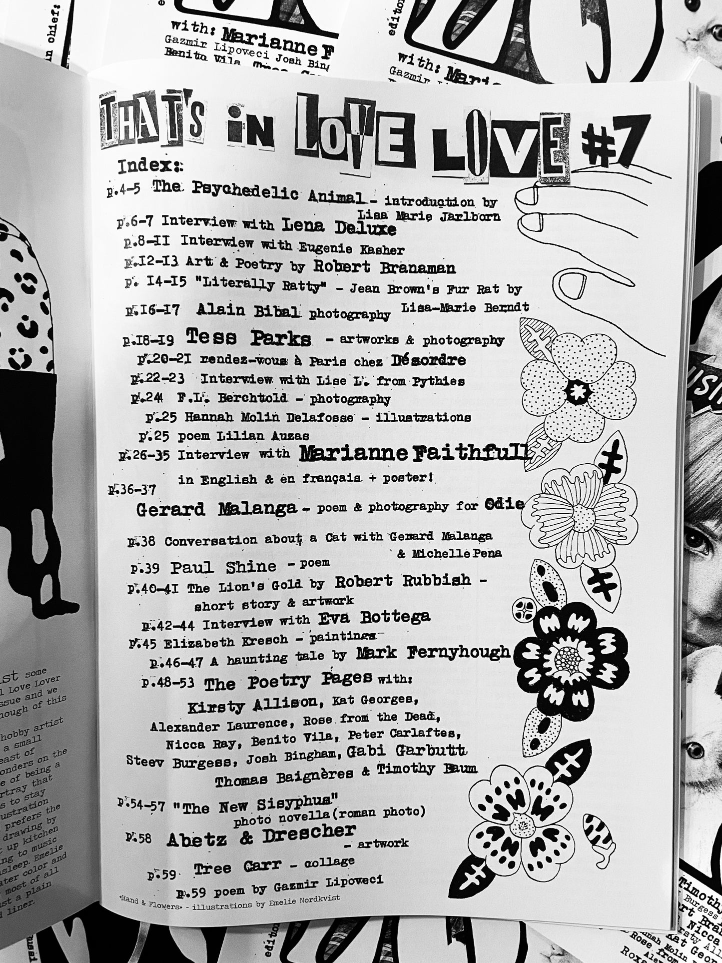 RARE! Love Love #7 magazine - alternative black & white illustration cover