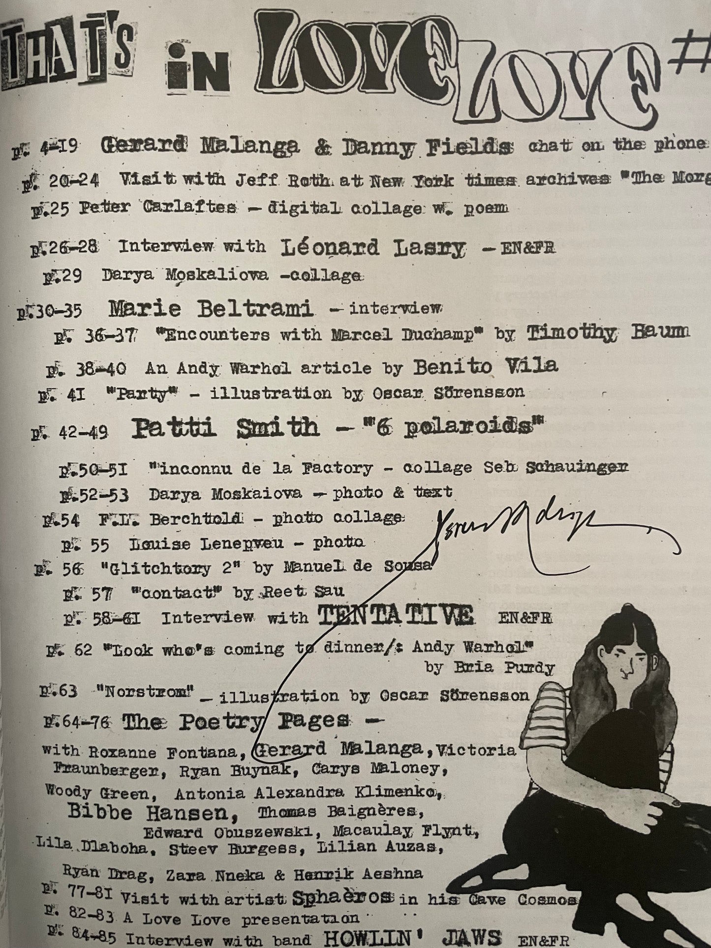 A Love Love magazine #8 SIGNED by MALANGA (incl. Howlin' Jaws flexi disc)