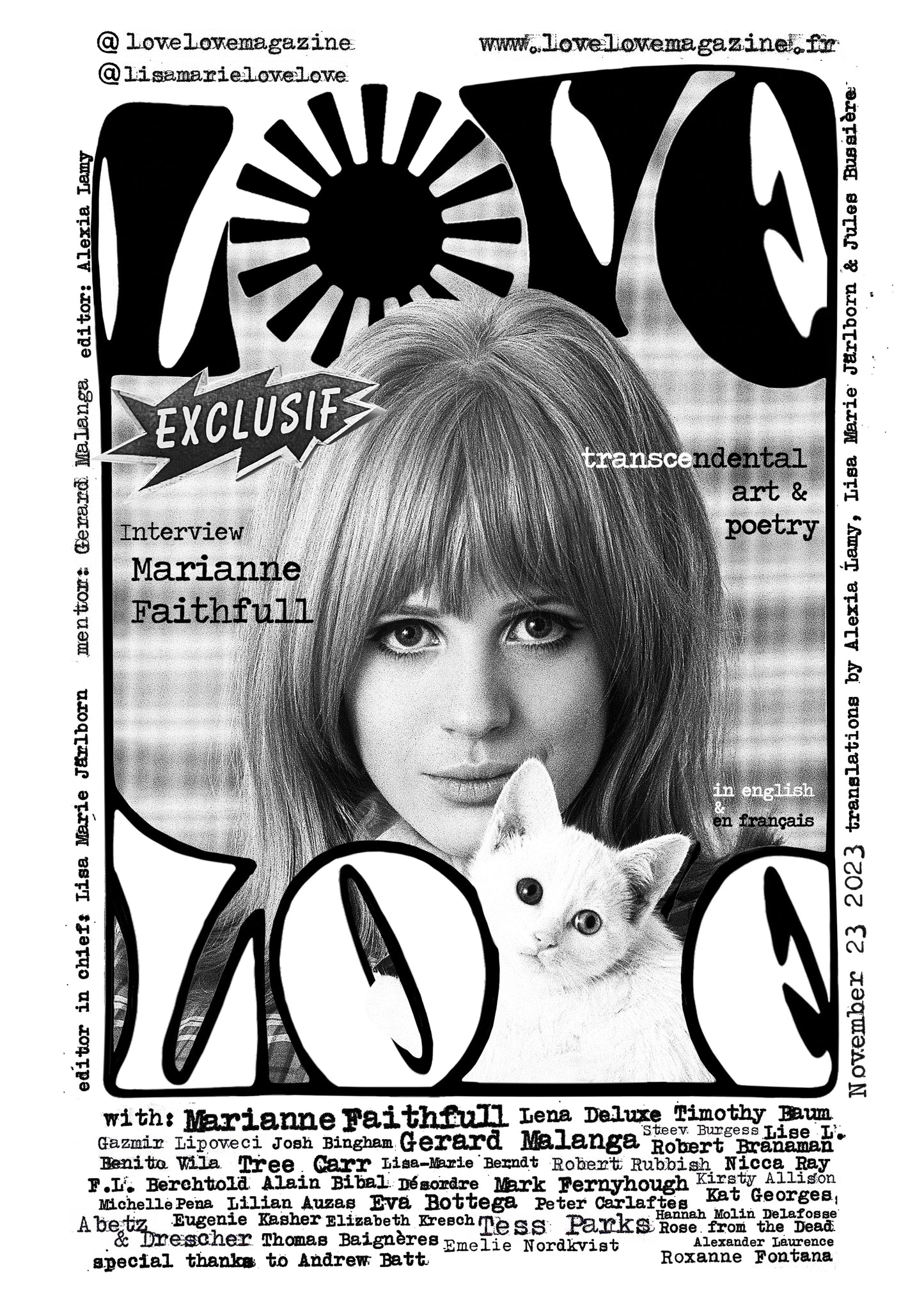 RARE! Love Love #7 magazine - alternative black & white illustration cover