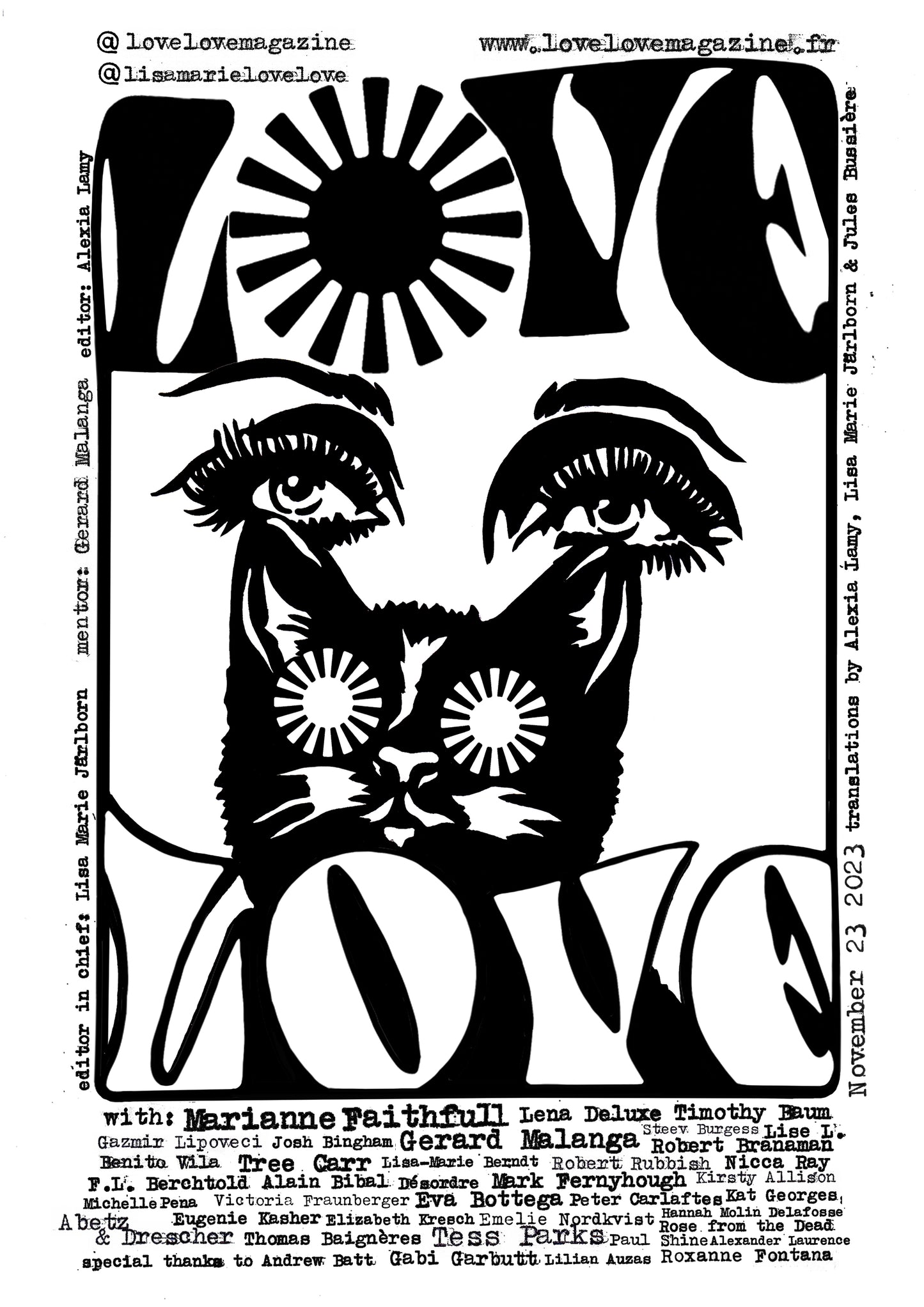 A RARITY! Love Love magazine #7 - black & white cover
