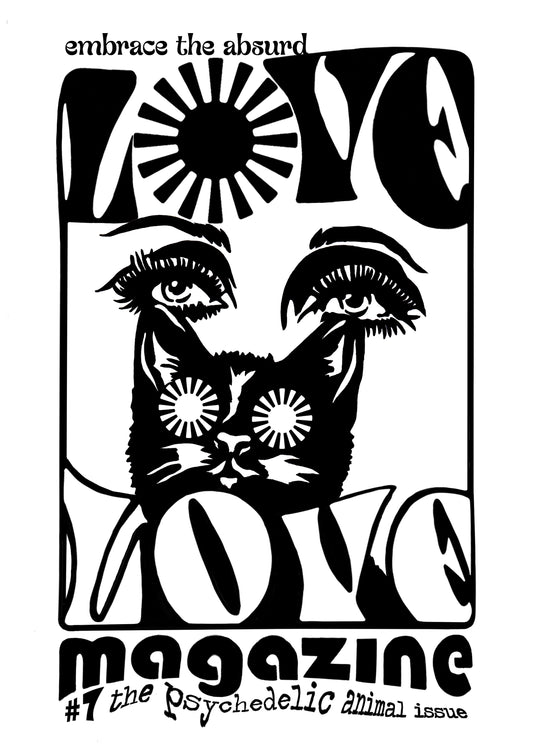 RARE! Love Love #7 magazine - alternative black & white illustration cover