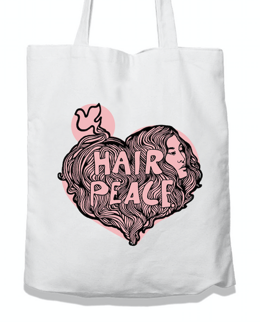 HAIR PEACE tote bag black or white