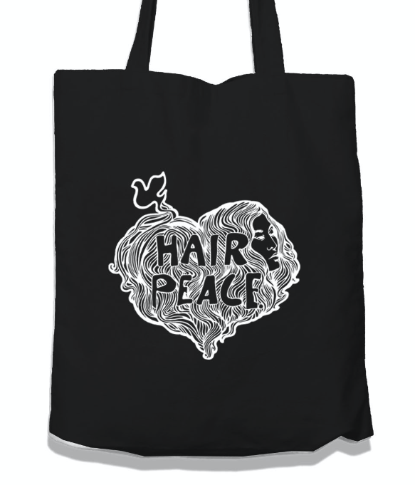 HAIR PEACE tote bag black or white