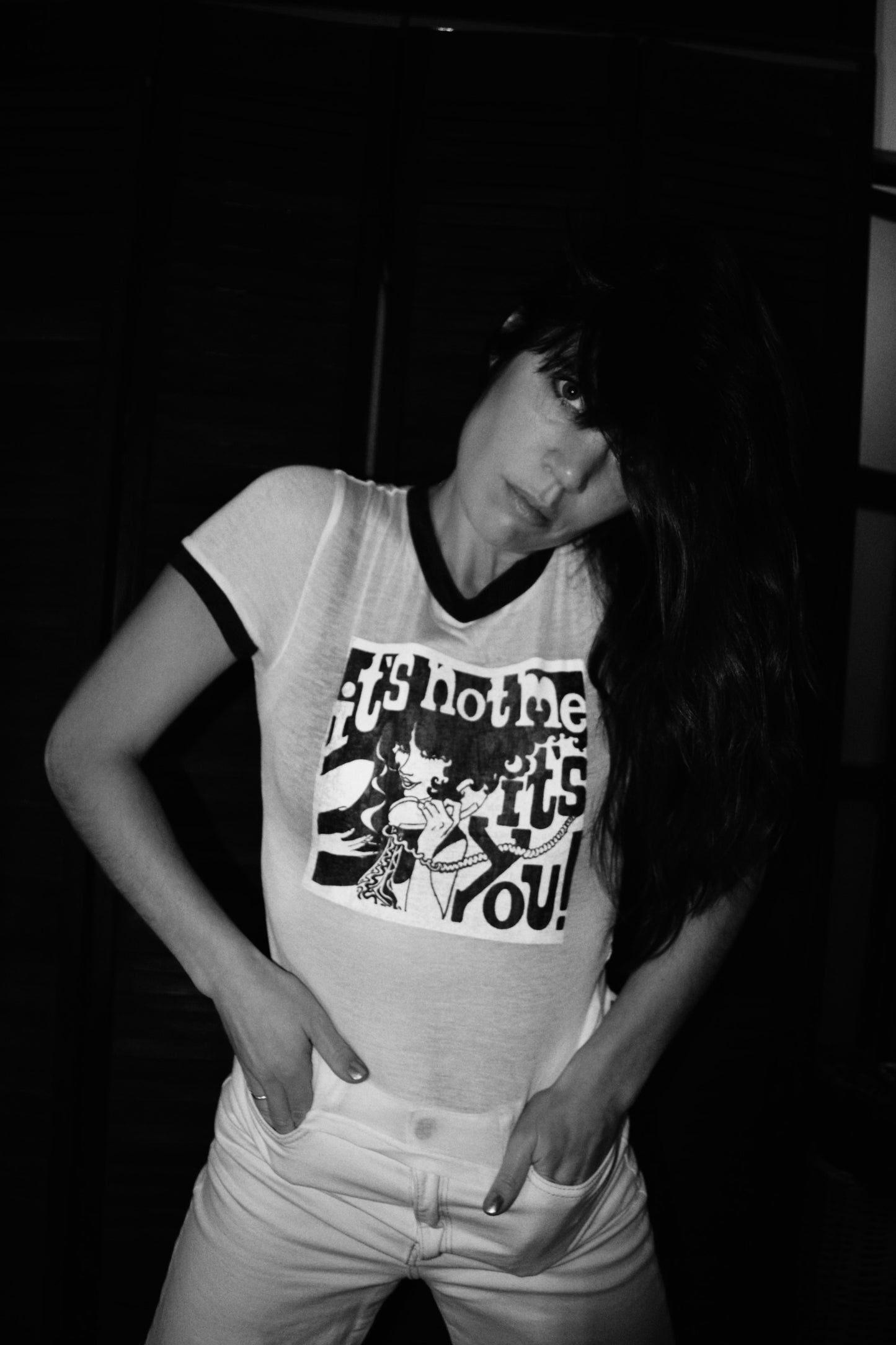 IT'S NOT ME IT'S YOU sheer ringer tee