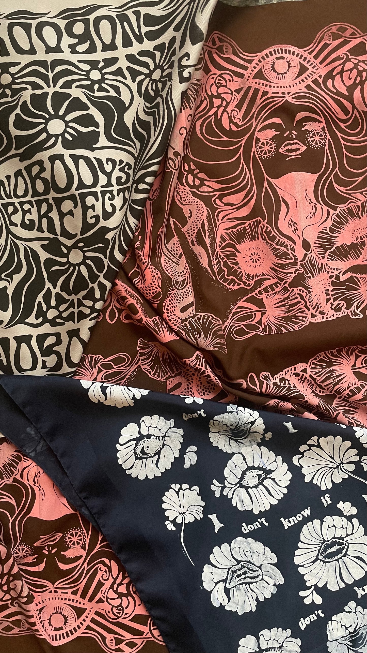 Vintage upcycled scarves
