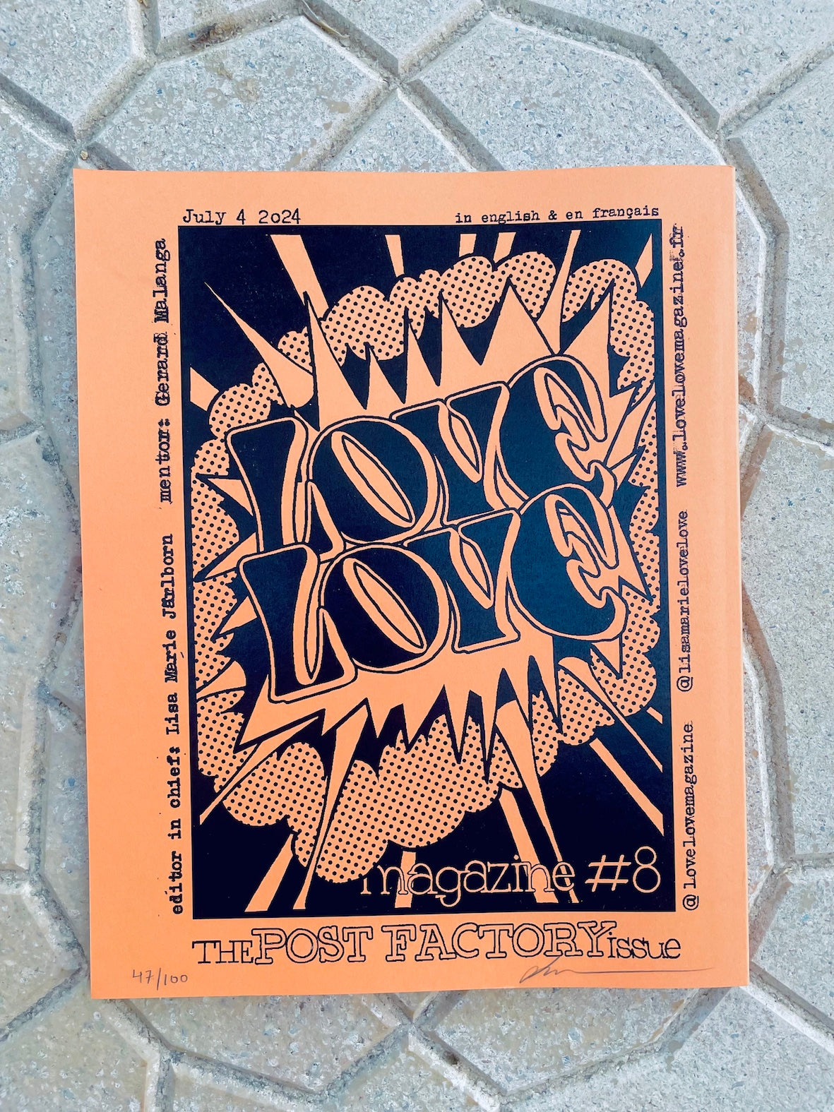 Love Love magazine #8 color cover