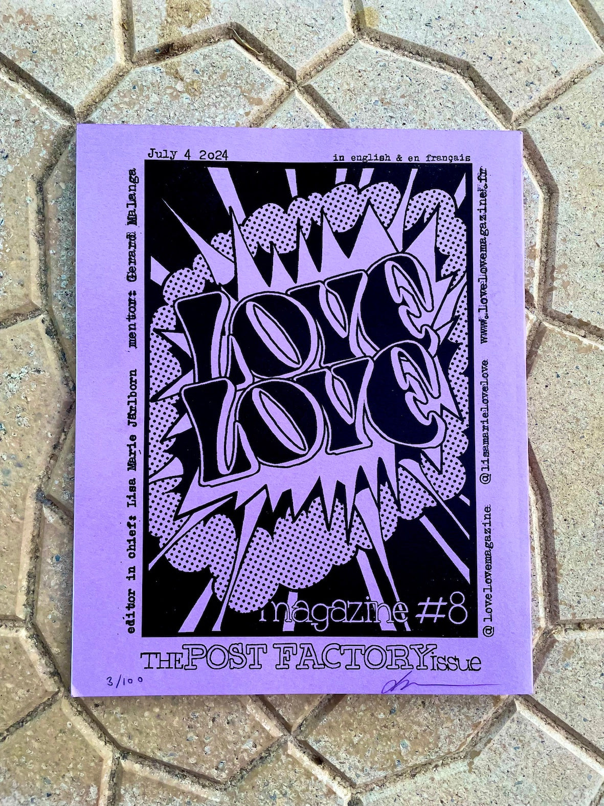 Love Love magazine #8 color cover